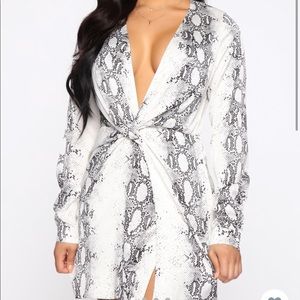 Snake Print Fashion Nova Dress L